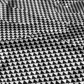 Bavlněná látka 100% bavlna, 125 g/m², šíře 160 cm, trojúhelníky černé