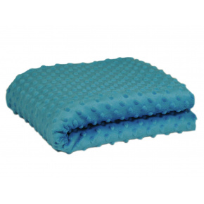 Látka minky puntík, 380 g/m², šíře 160 cm, metráž, smaragdová