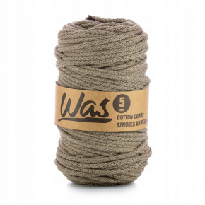 Bavlněná šňůra 5mm, 100m, tmavě béžová 330