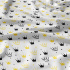 Children's cotton fabric 100% cotton, 125 g/m², width 160 cm, yellow crowns on white