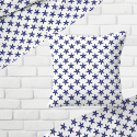 Children's cotton fabric by the meter Starfish Blue on White