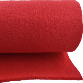 Technický filc 4 mm barva Červená, šířka 100 cm