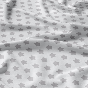 Children's cotton fabric 100% cotton, 125 g/m², width 160 cm, gray gingerbread on white