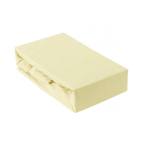 Fitted sheet 160x200 cm Jersey, color Vanilla