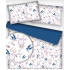 Children's cotton fabric by the meter Dreamcatcher Blue on White