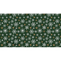 Christmas cotton fabric, by the meter, width 160 cm, Christmas stars on Green