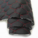 Le cuir écologique GEO couleur noir-rouge
