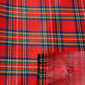 Nepromokavá látka Kodura PVC zátěr 600D, 360 g/m², šíře 150 cm, kostka červená