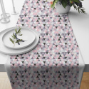 Cotton fabric 100% cotton, 125 g/m², width 160 cm, pink triangles 2 cm