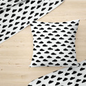 Cotton fabric 100% cotton, 125 g/m², width 160 cm, black cloud on white