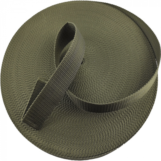 Polypropylénový popruh 50 mm khaki (balení 50 m)