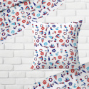 Children's cotton fabric by the meter Sea on White