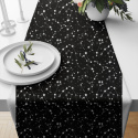 Dětská bavlněná látka bavlna 100%, 125 g/m², šíře 160 cm, galaxie bílá na černém