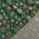 Christmas cotton fabric, by the meter, width 160 cm, Christmas Toys on Green