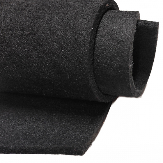 Technical felt 10 mm color Black, width 160 cm