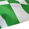 Tissu d'extérieur pour transats et hamacs de jardin, Blanc-Verte Claire Damier 5x10 cm