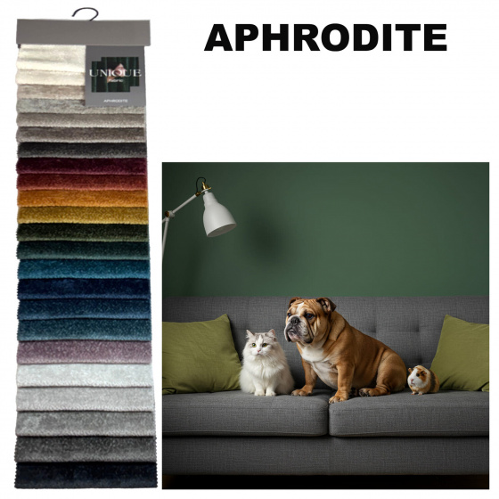 Swatch of velour fabrics Aphrodite Pet Proof, 17x19 cm