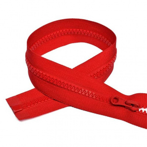 Zip kostkový 5 mm 65 cm dělitelný Červený