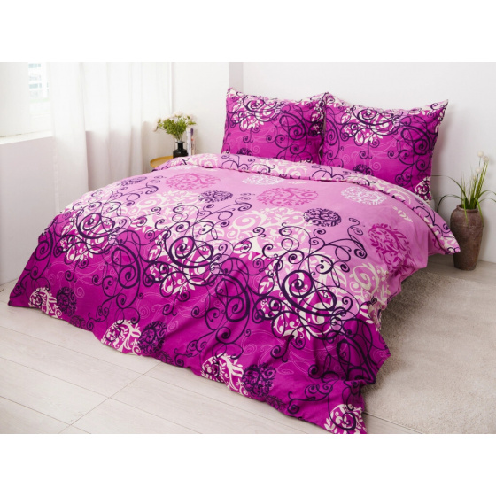 Cotton bedding Amelie, color pink, 140x200 cm