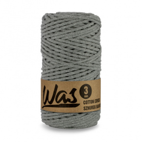Bavlněná šňůra 3mm, 100m, TM. ŠEDÁ