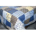 Crepe bedding with zipper, color Blue, 140x200 cm