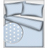 Children's cotton fabrics, by the meter. Dot 10 mm, white on Blue