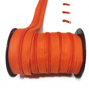 Zip spirálový pomerančový 5 mm metráž