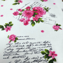Cotton fabric 100% cotton, 125 g/m², width 160 cm, red flowers