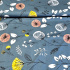 Cotton fabric 100% cotton, 125 g/m², width 160 cm, flowers on blue