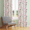 Children's cotton fabric by the meter Whale Pink