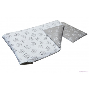 2-piece Crib Bedding Set GRAY BEAR Color Gray