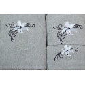 Set of 3 Terry Towels, Color Grey