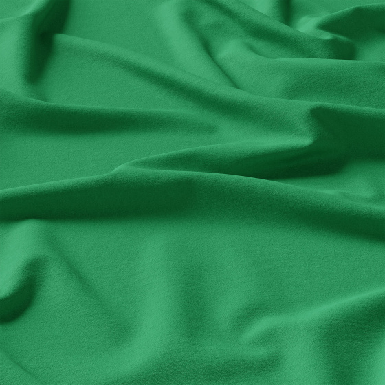 Solid-colored cotton fabric, 125 g/m², width 160 cm, emerald