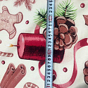 Tissus en coton de Noël au mètre, 160 cm motif Noël blanche