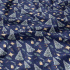 Christmas cotton fabric, by the meter, width 160 cm, Christmas trees on blue