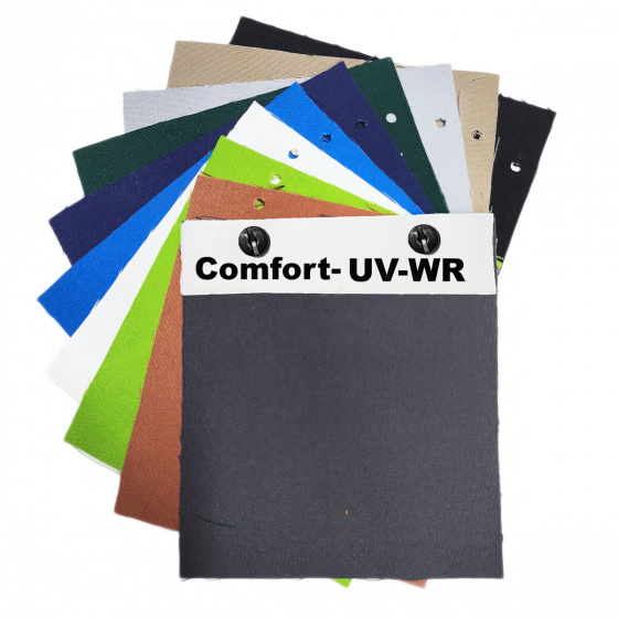 Vzorník látek Comfort na zahradní nábytek a polštáře, odolná vůči UV-WR záření, 15x20 cm