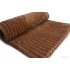 Látka mínky proužky, 300 g/m², šíře 160 cm, metráž, toffi