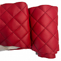 Le cuir écologique POINTU 5X5 cm couleur rouge-noir 1 FR