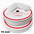 Pásek na suchý zip našívací Háček a Smyčka set, bílý 16 mm x 25 bm