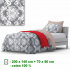 Cotton duvet cover with zipper, color Gray, 140x200 cm