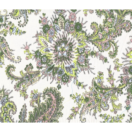 Dětské bavlněná látka metráž vzor Oriental kašmír bílý