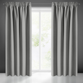 Blackout curtain with pleating tape GREY 135X270 cm