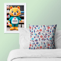 Children's cotton fabric by the meter Sea on White
