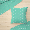 Children's cotton fabric 100% cotton, 125 g/m², width 160 cm, white stars on mint