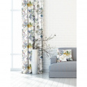 Velvet upholstery fabrics with print, Flowers on White