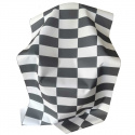 Outdoor fabric Pergola (Oxford), 200 g/m², width 160 cm, white-graphite checkered 5x10 cm