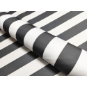 Tissu imperméable PREMIUM motif rayures graphites blanches