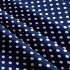 Children's cotton fabrics, by the meter. Dot 10 mm, white on blue