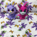 Cotton fabric 100% cotton, 125 g/m², width 160 cm, lavender flowers and butterflies