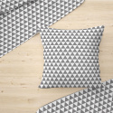 Cotton fabric 100% cotton, 125 g/m², width 160 cm, grey triangles